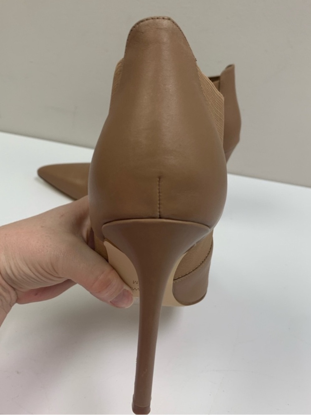 Nine West Tan Leather Pointed-Toe Ankle Booties - Picture 5 of 5